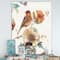 Designart - Farmhouse Bird on Flower Branch - Traditional Premium Canvas Wall Art